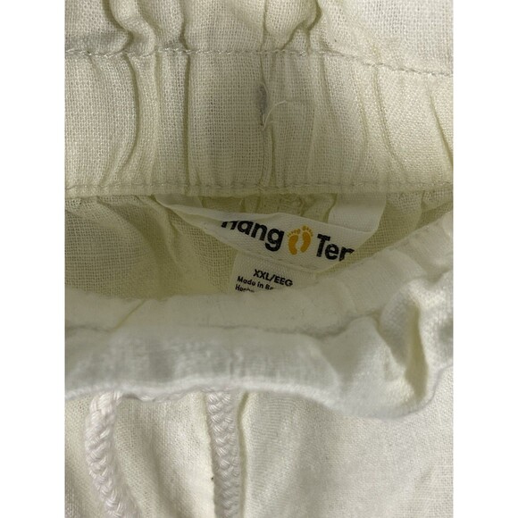 Hang Ten Women’s Cream Drawstring Shirts Beaded Tassels 4” Inseam Sz XXL - Picture 8 of 14